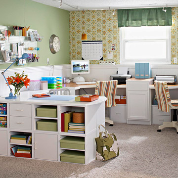 office room craft family scrapbook work space scrapbooking rooms organization storage desk bhg basement offices spaces organized scrap inspiration crafts