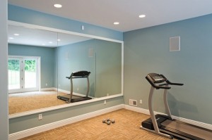 Mirrors in your home gym make the space feel larger.