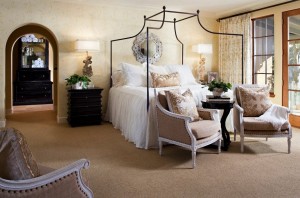 Carpet is comforting in a bedroom, where a neutral shade allows for design changes and avoids fading.